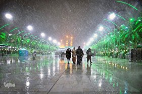 بارش برف در بین‌الحرمین