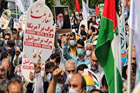 خروش همدانی‌ها علیه جنایات رژیم اشغالگر صهیونیستی