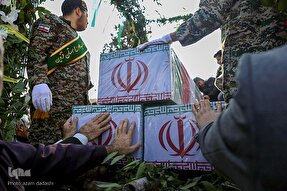 تشییع پیکر ۱۰ شهید گمنام در قزوین