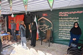 برپایی موکب فرهنگی کتابخانه‌های عمومی کرمانشاه در مرز خسروی