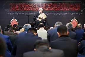 عکس | عزاداری شهادت حضرت فاطمه زهرا (س) در بیت امام جمعه تبریز