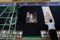 سیاهپوش شدن شهر قزوین