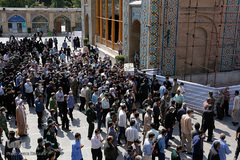 تشییع شهید بسیجی امیرحسین علیخانی در قزوین