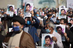 مراسم وداع با شهید مدافع حرم «زکریا شیری» در قزوین