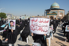 مراسم وداع با شهید مدافع حرم «زکریا شیری» در قزوین