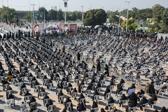 مراسم وداع با شهید مدافع حرم «زکریا شیری» در قزوین