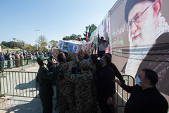 مراسم وداع با شهید مدافع حرم «زکریا شیری» در قزوین