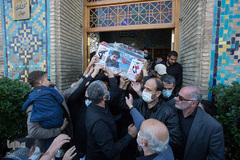 مراسم وداع با شهید مدافع حرم «زکریا شیری» در قزوین