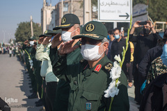 تشییع و خاکسپاری شهید «زکریا شیری» در شهر اقبالیه استان قزوین‎