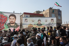 تشییع و خاکسپاری شهید «زکریا شیری» در شهر اقبالیه استان قزوین‎