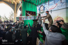 تشییع و خاکسپاری شهید «زکریا شیری» در شهر اقبالیه استان قزوین‎