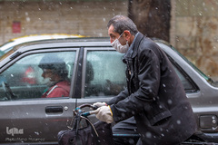 بارش اولن برف پاییزی در قزوین