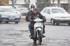 بارش اولن برف پاییزی در قزوین