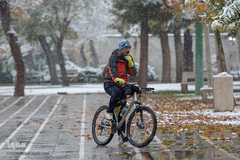 بارش اولن برف پاییزی در قزوین