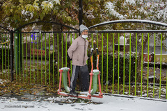 بارش اولن برف پاییزی در قزوین