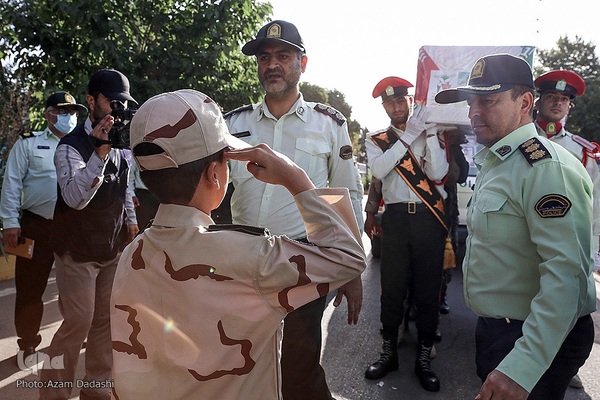 مراسم تشییع پیکر مرزبان شهید ستوان‌یکم مهدی محمدی‌نسب در قزوین