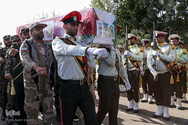 مراسم تشییع پیکر مرزبان شهید ستوان‌یکم مهدی محمدی‌نسب در قزوین