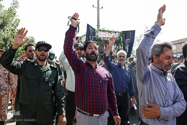 مراسم تشییع پیکر مرزبان شهید ستوان‌یکم مهدی محمدی‌نسب در قزوین