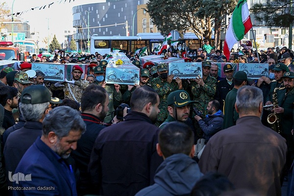 مراسم استقبال از شهدای گمنام در قزوین