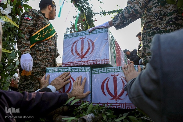 مراسم استقبال از شهدای گمنام در قزوین