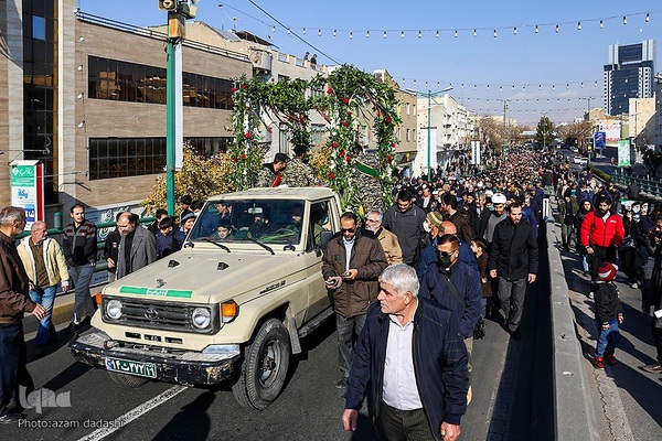 مراسم استقبال از شهدای گمنام در قزوین