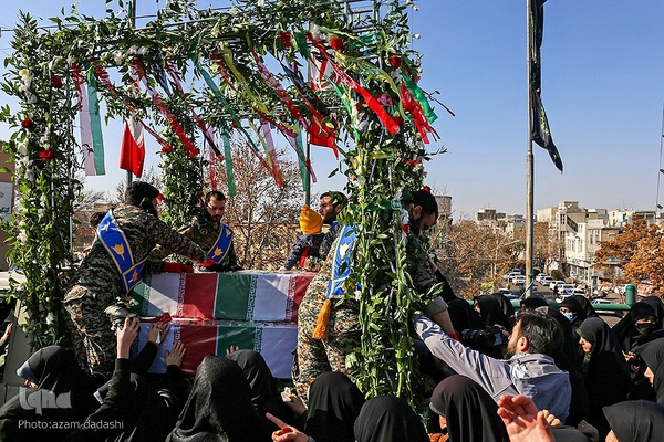 مراسم استقبال از شهدای گمنام در قزوین