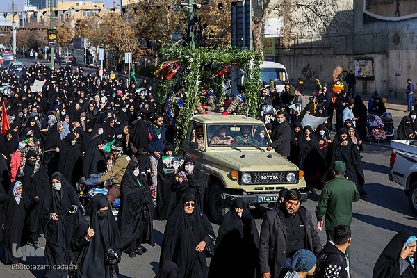 مراسم استقبال از شهدای گمنام در قزوین