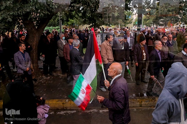 حمایت مردم قزوین از مردم مظلوم فلسطین