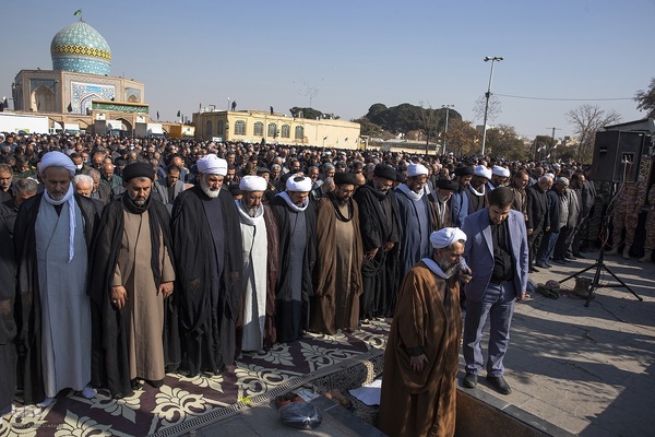 مراسم تشییع ۸ شهید گمنام در قزوین