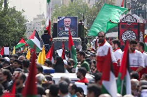 Upacara penghantaran Syuhada Ismail Haniyeh di Tehran