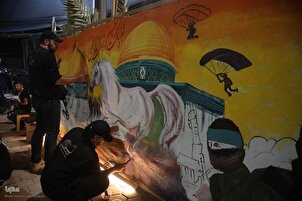 د نجف کربلا په لاره کې؛نداءالاقصی موکب؛په انځورونو کې