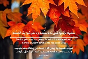 Hiçbir zaman teessüf etmeyin!